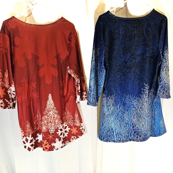 2/$20 Lot 2 Lily Sz L Tunic Tops - Picture 4 of 11